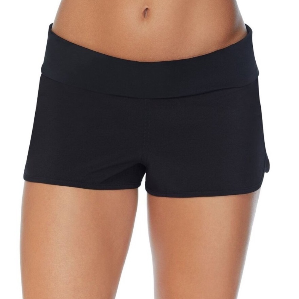 Raisins Womens 2" Aloha Dolphin-Hem Board Athletic Shorts Black swimming… - Picture 4 of 9